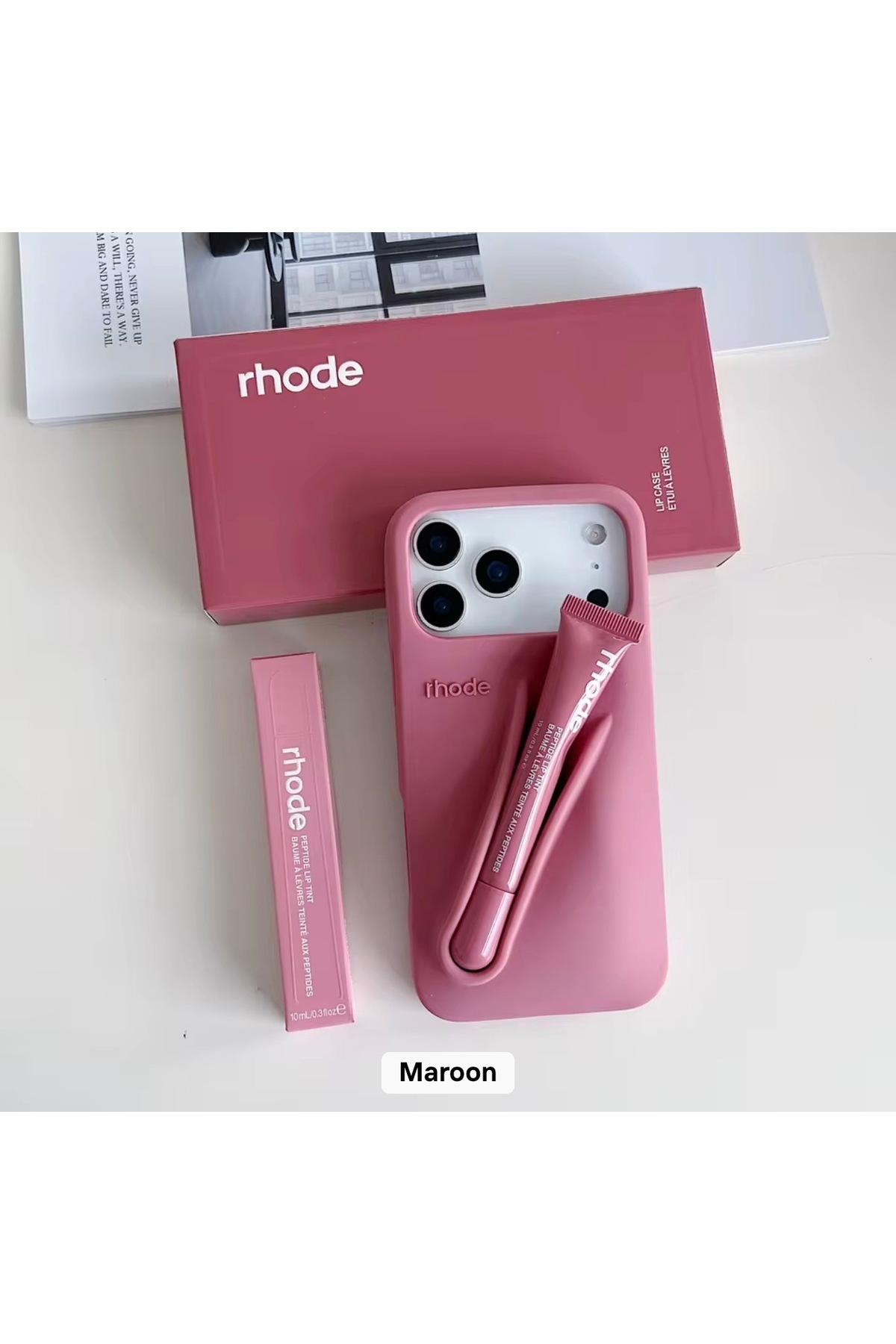 rhode iPhone 17Pro Salty Tan case + gloss gift- Trendyol