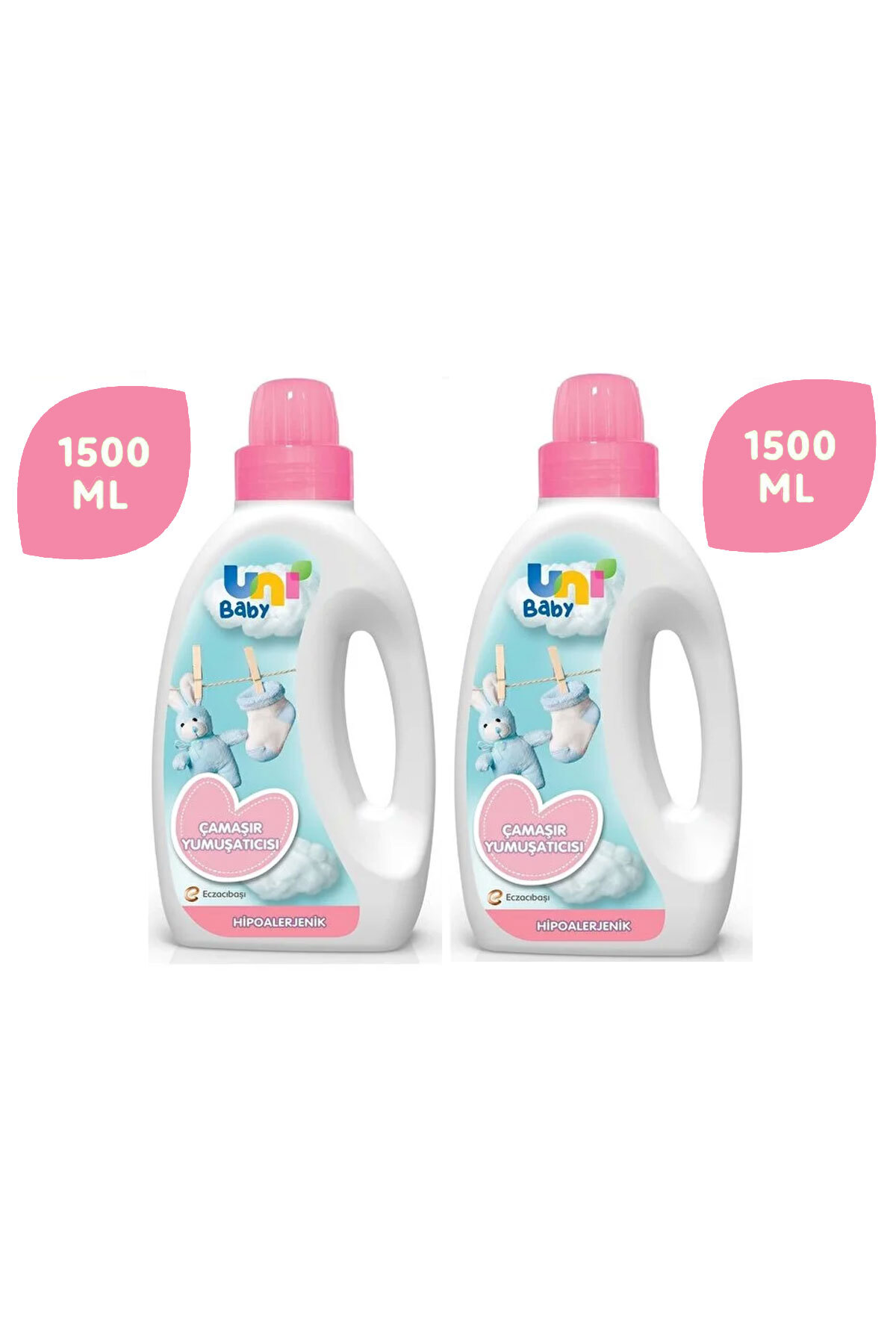 Uni Baby Yenidoğan & Hassas Dokunuş Bebek Çamaşır Deterjanı + Yumuşatıcı Seti 4x1500 ML + Hediyeli fotoğrafı 4 (önizleme)