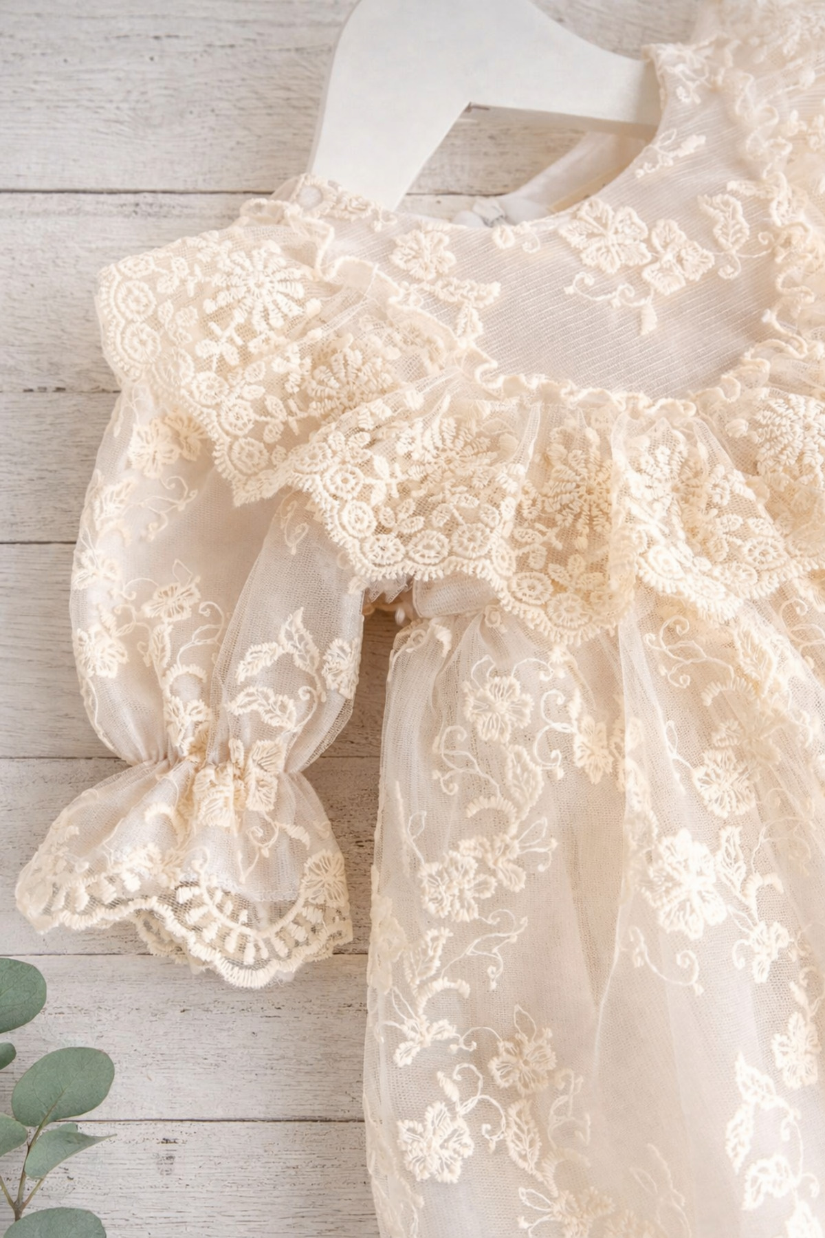 Baharda Nova Kız Bebek Güpürlü / Dantelli 4'lü Mevlüt Elbise Seti fotoğrafı 3 (önizleme)