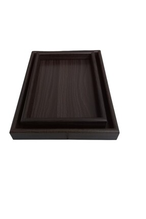 FH Tasarım 2’li Bambu Sunum Tepsisi – Bohem Doğal Servis & Organizer Tepsi Seti