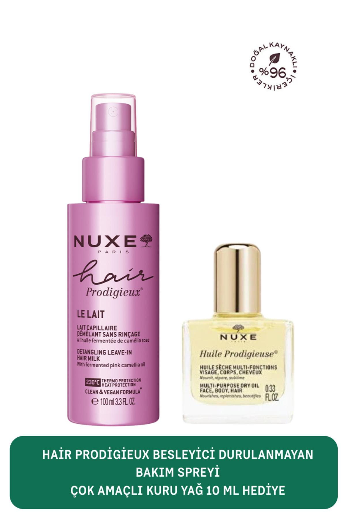 Nuxe Besleyici Durulanmayan Bakım Spreyi 100 ml-Çok Amaçlı Kuru Yağ (Yüz, Vücut, Saç) Hediye — NUXE31