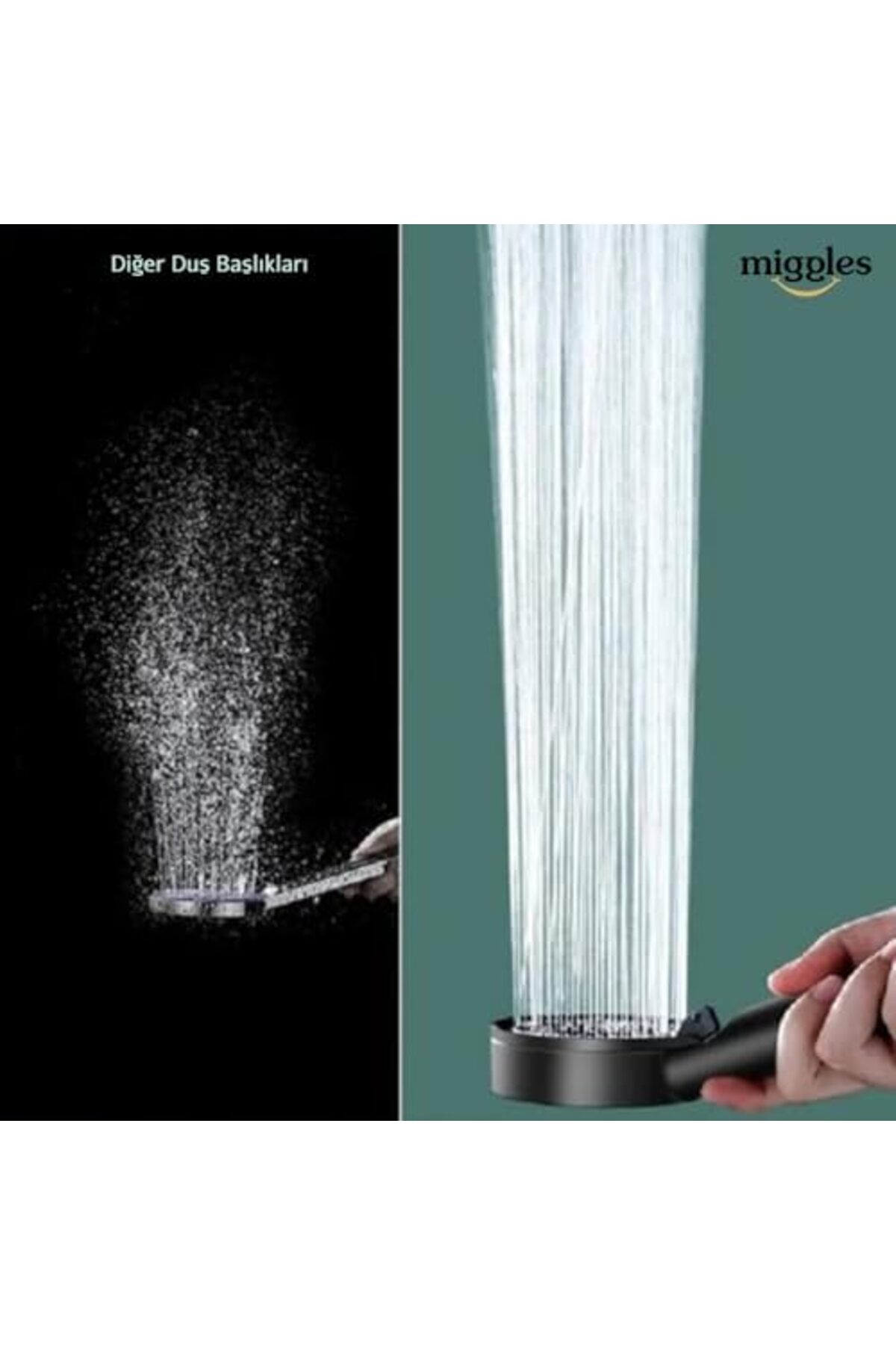 BRF NwoTeknoloji Duş Başlığı 5 Fonksiyonlu Su Tasarruflu Yüksek Basınçlı Kademeli 1205362