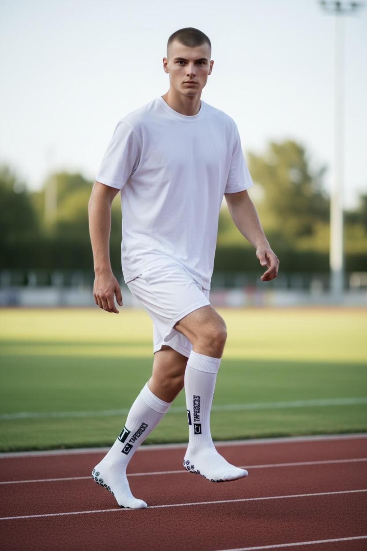 Gök Sports Futbol Şortu Spor Şortu Halı Saha Antrenman Fitness Şortu Kaydırmaz Silikon Tabanlı Futbol Çorabı