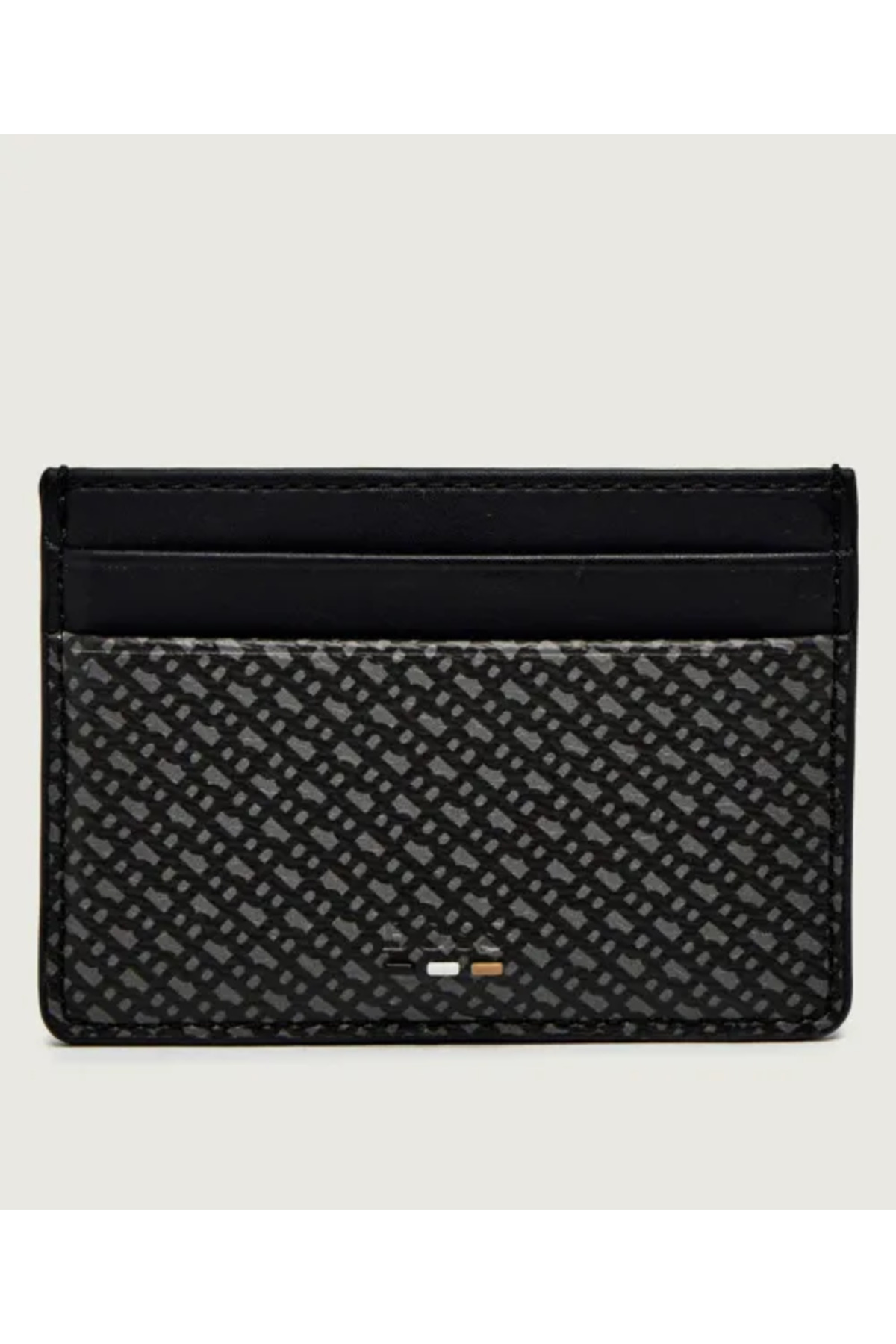 باس جاکارتی مردانه طرح‌دار طرح مونوگرام چرم مشکی ۵۰۵۵۸۴۹۸-۰۰۱