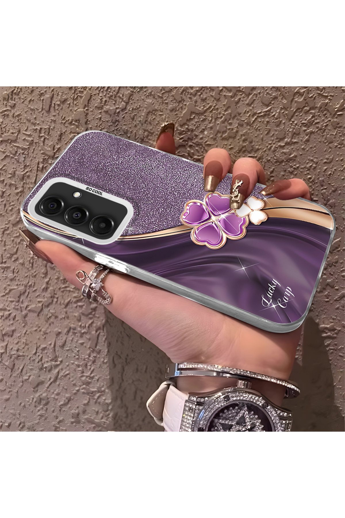 Samsung Galaxy A16 Compatible Phone Case Hard Rear Anti Fall chance clover