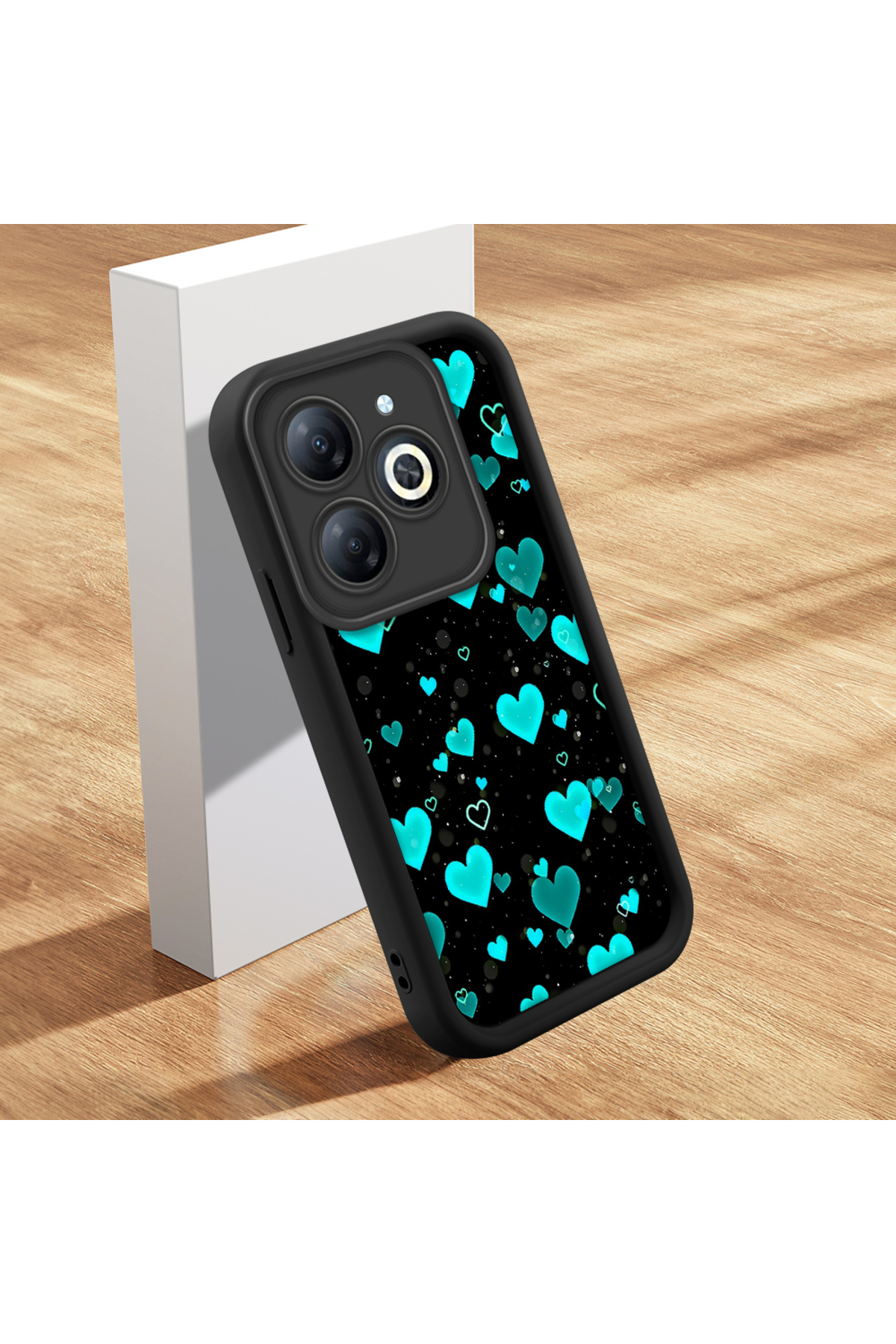Infinix Hot 40i Compatible Soft Silicone Phone Case Anti Fall Heart