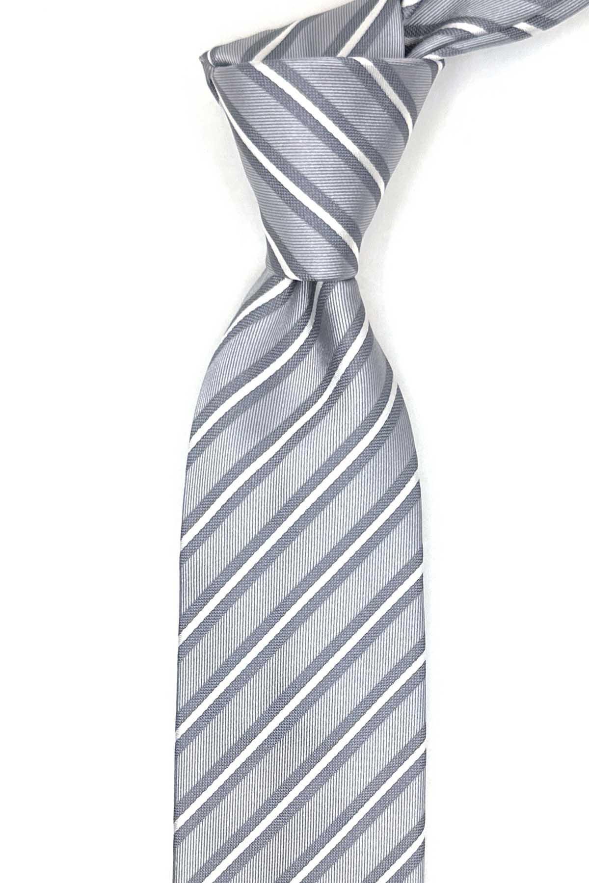  کراوات ابریشمی ایتالیایی مدل Omesso مدل IK2200 به رنگ خاکستری