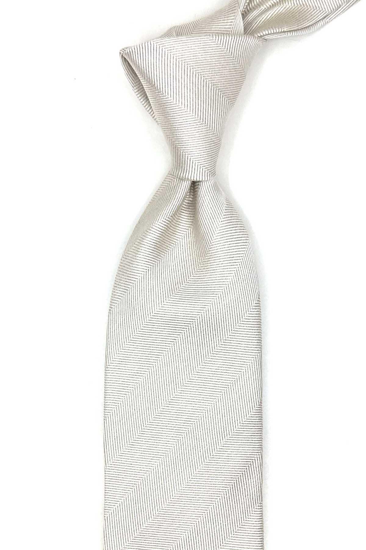  کراوات ابریشمی ایتالیایی مدل Farinole مدل IK2180 به رنگ کرم