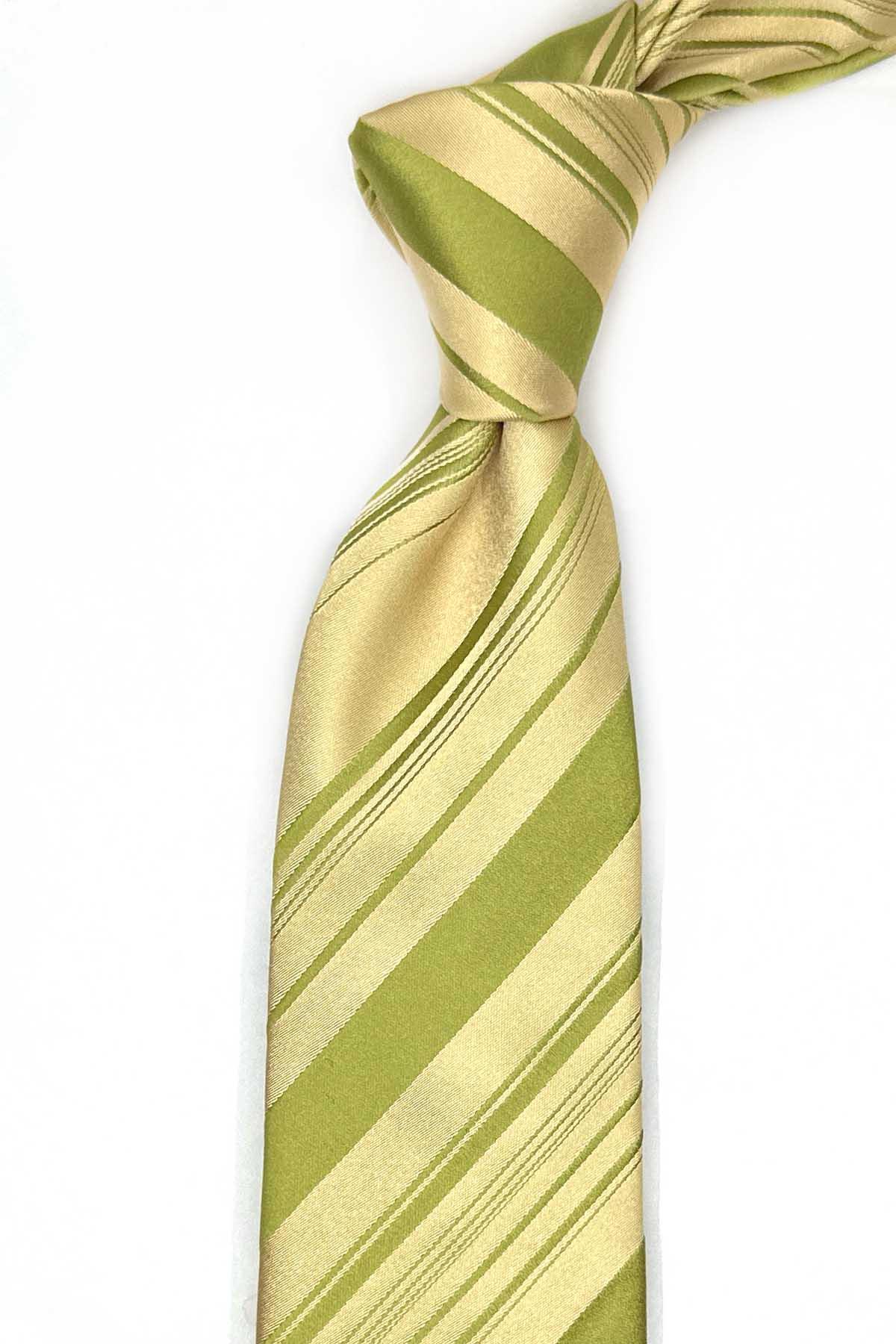  کراوات ابریشمی ایتالیایی سبز مدل مونتیسلو IK2166