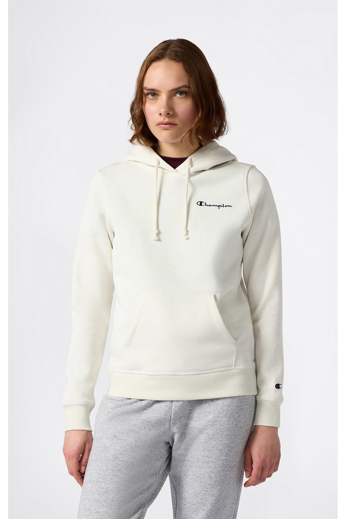 Champion Hooded Sweatshirt Kadın Beyaz Sweatshirt - 118403-WW056