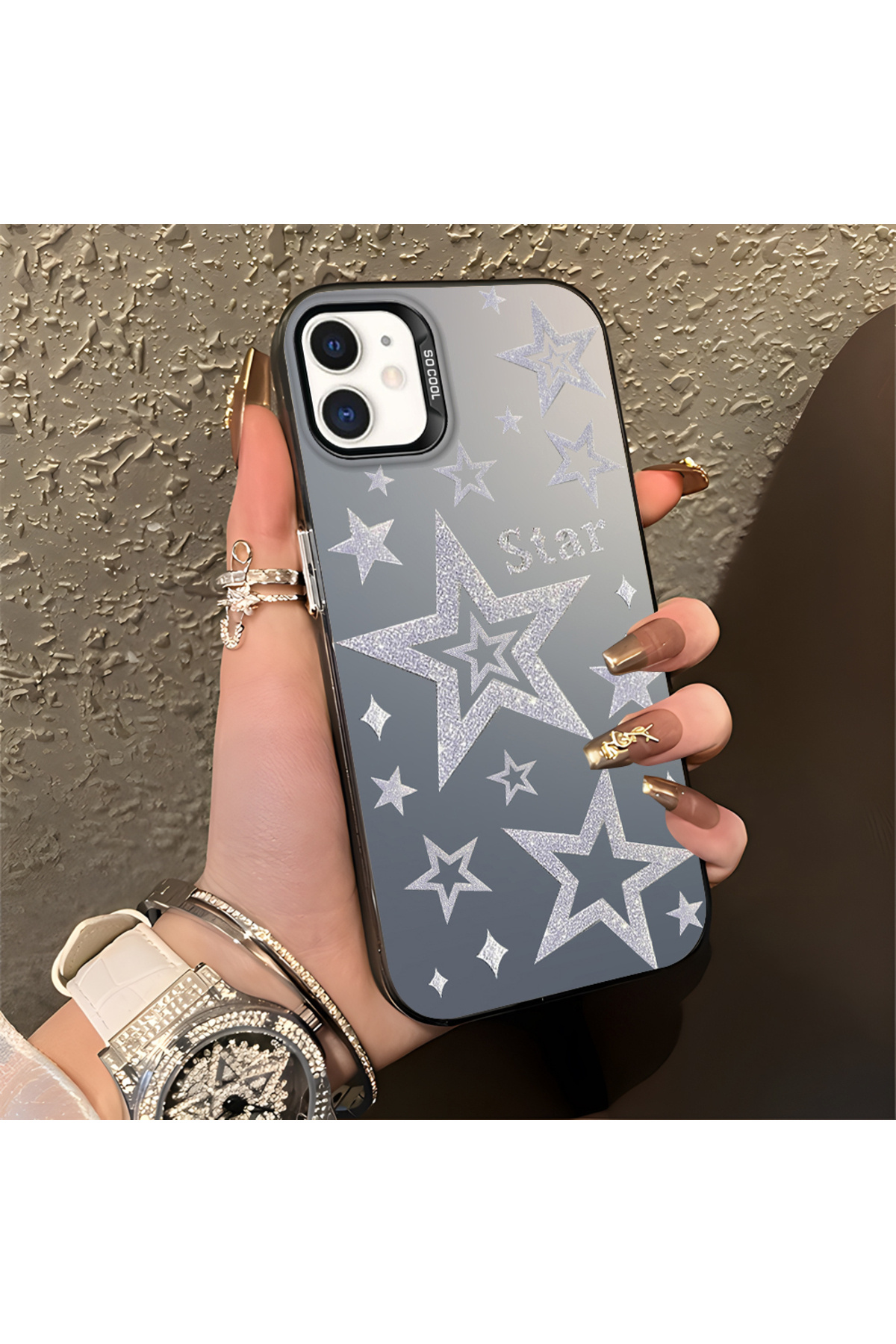 iPhone 12 Compatible Case Hard shell Anti Fall Phone Case Star