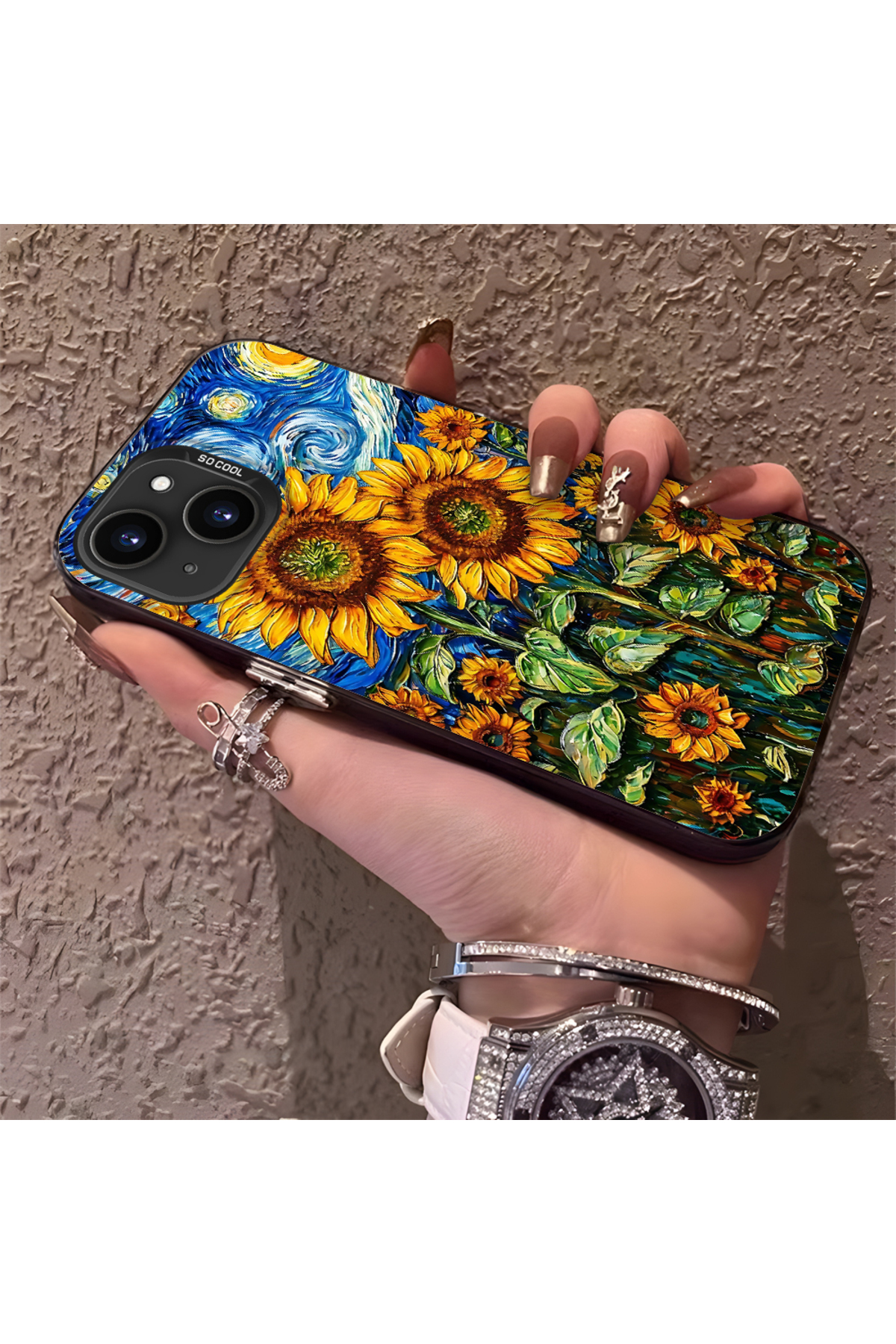 iPhone 15 Plus/14 Plus Compatible Phone Case Camera protection Hard Rear Anti Fall Oil Paint