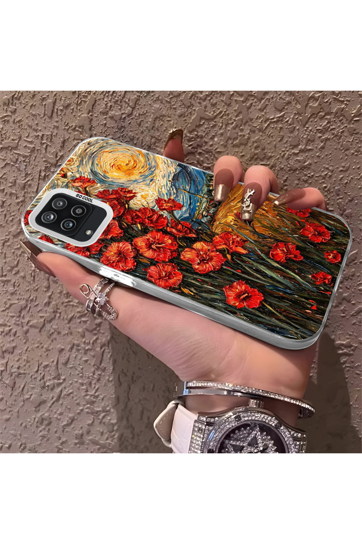 Samsung Galaxy A12/M12 Compatible Phone Case Camera protection Hard Rear Anti Fall Oil Paint