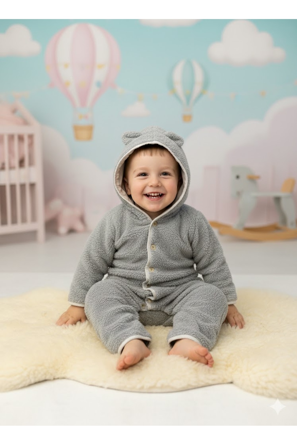 Csp Cassiope Kapüşonlu Welsoft Astarlı Kışlık Bebek Çocuk Tulum fotoğrafı 2 (önizleme)