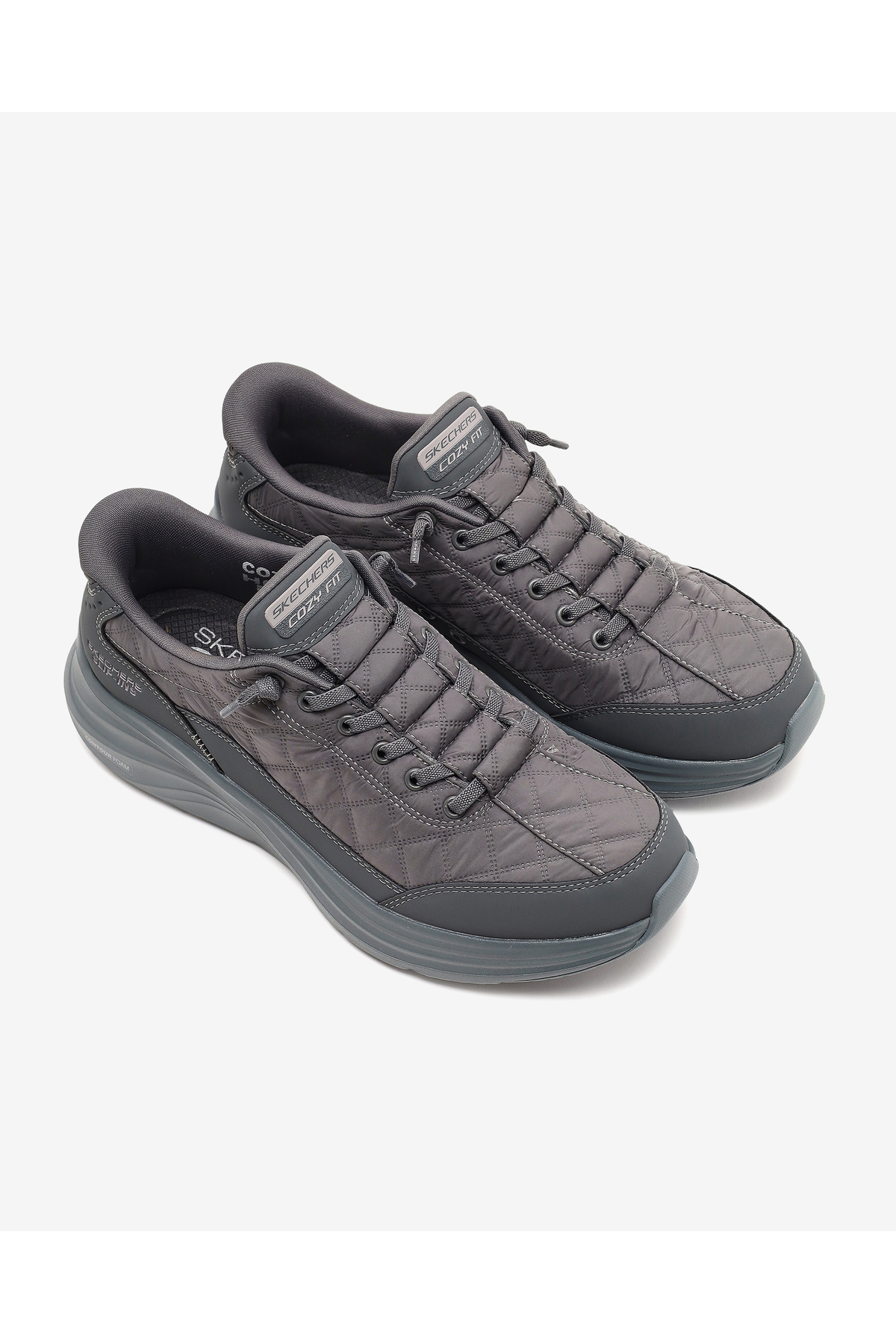 SKECHERS CONTOUR FOAM - COZY FIT Erkek Gri Spor Ayakkabı 232619 CHAR görsel 6