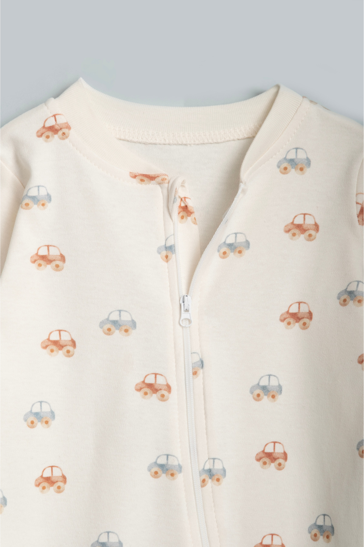 Vauva Kız Erkek Bebek Tulumu Uzun Kollu Fermuarlı Pijama Tulum Baskılı Uyku Tulumu fotoğrafı 3 (önizleme)