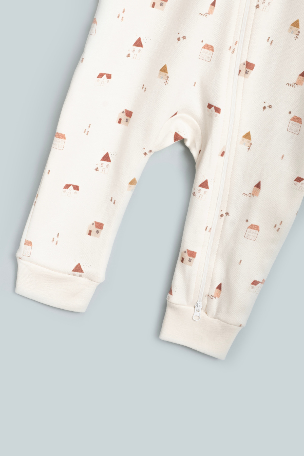 Vauva Kız Erkek Bebek Tulumu Uzun Kollu Fermuarlı Pijama Tulum Baskılı Uyku Tulumu fotoğrafı 5 (önizleme)