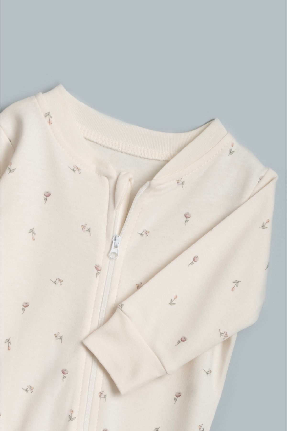 Vauva Kız Erkek Bebek Tulumu Uzun Kollu Fermuarlı Pijama Tulum Baskılı Uyku Tulumu fotoğrafı 2 (önizleme)