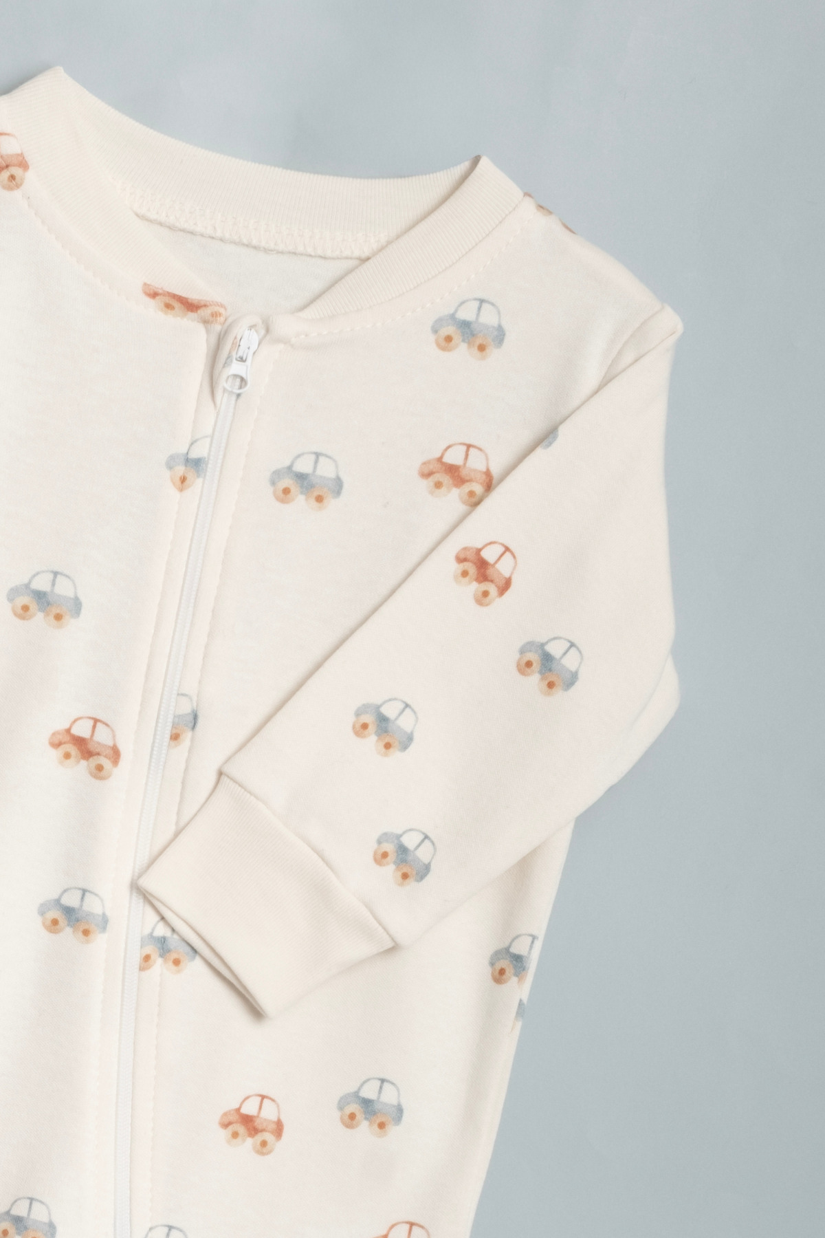 Vauva Kız Erkek Bebek Tulumu Uzun Kollu Fermuarlı Pijama Tulum Baskılı Uyku Tulumu fotoğrafı 2 (önizleme)