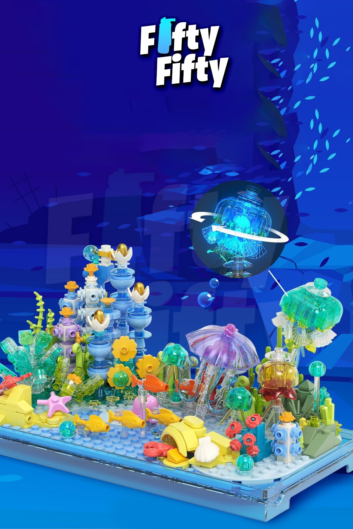 مجموعه ساختنی اکواریوم Jaki Maker Pop سری Pop، ۵۹۷ تکه – Ffjk8311