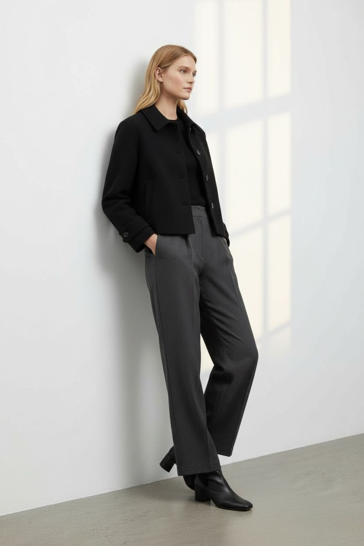 Arfami  Kadın Premium İthal Kaşe Kısa Ceket/Mont - Görsel 4