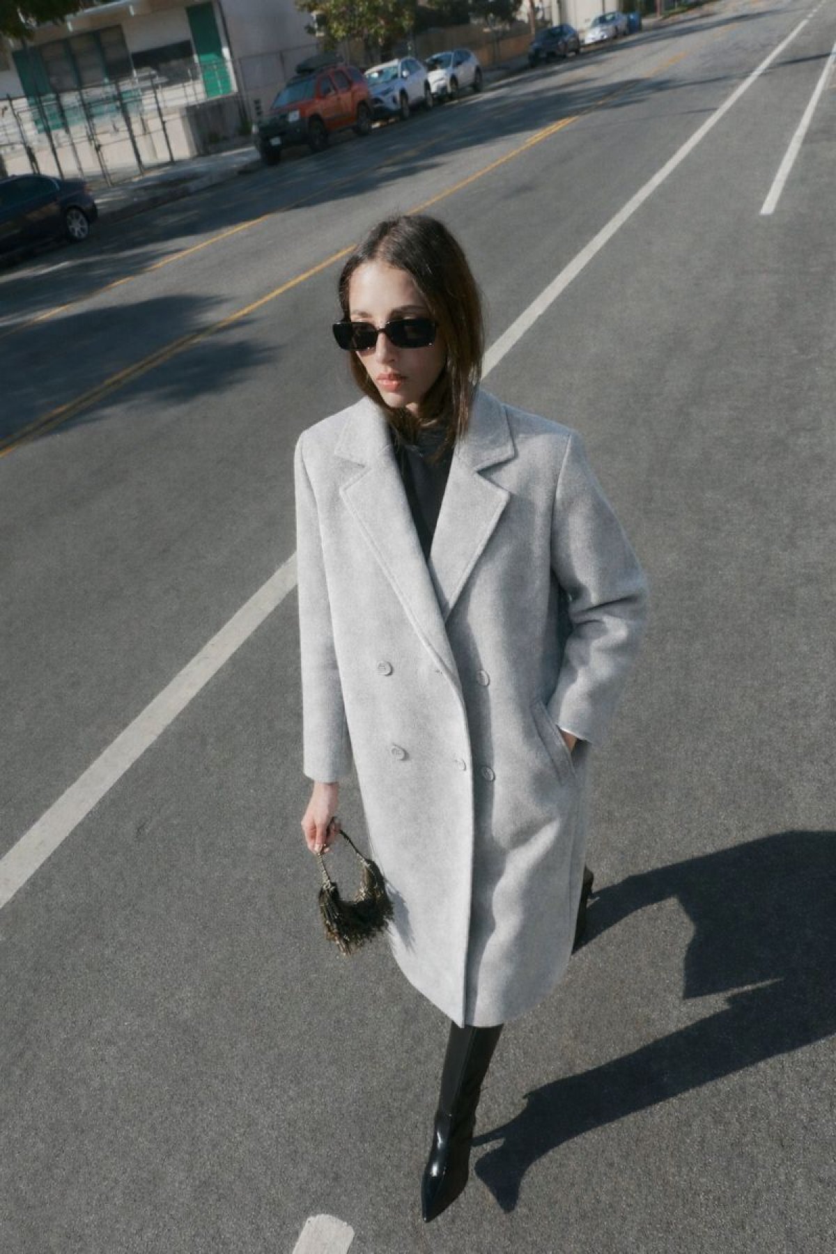 HAKKE  Oversize Geniş Kesim Uzun Yünlü Kaşe KABAN