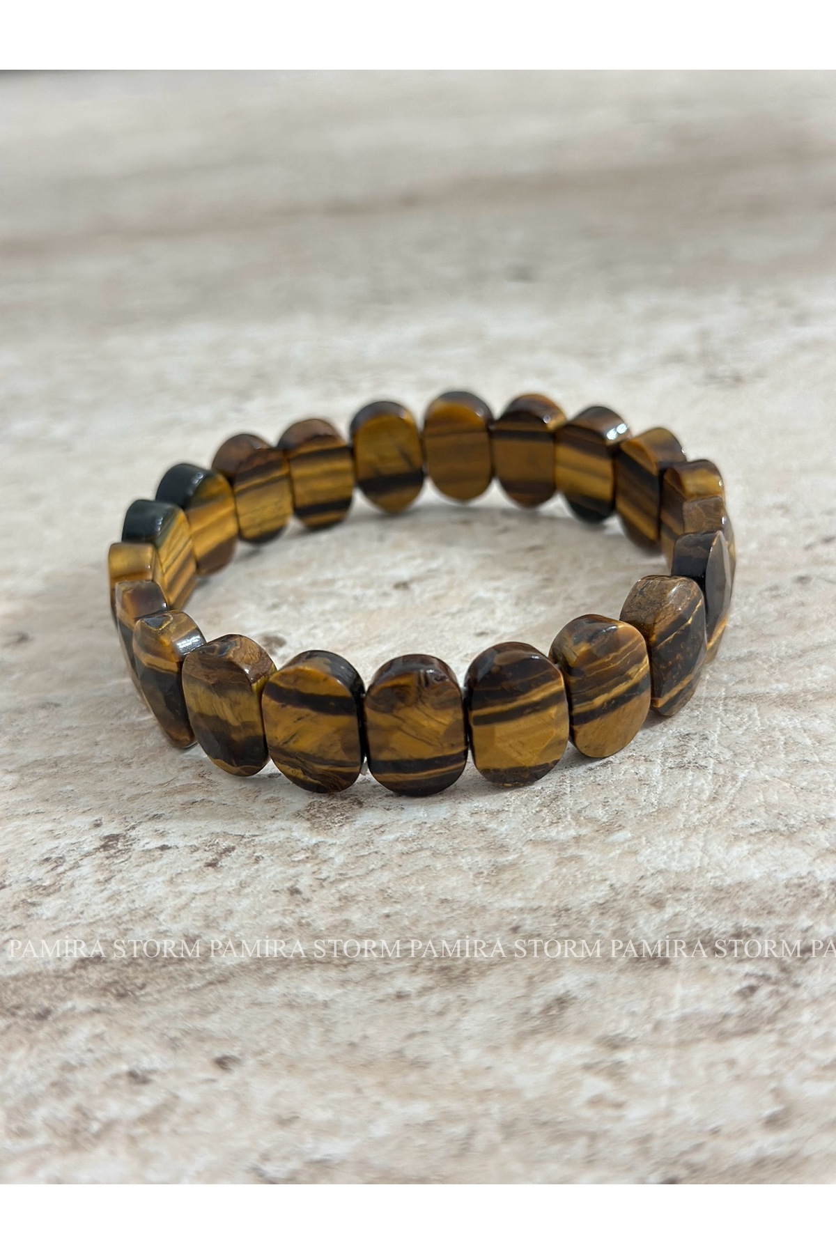 SPECIAL CUT KAPLANGÖZÜ NATURAL STONE WRISTBAND - SQUARE KAPLANGÖZÜ