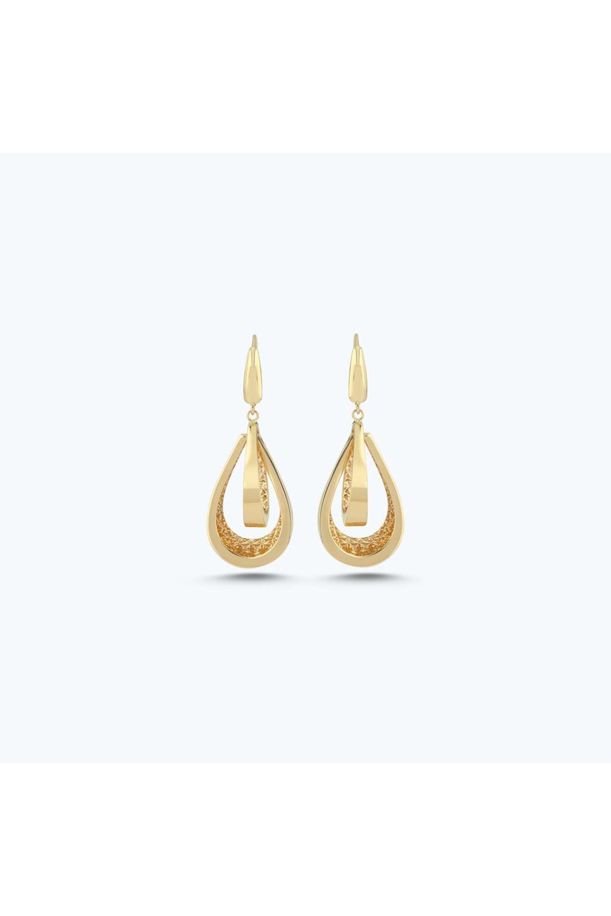 Altınbaş Altın Sallantılı Damla Küpe