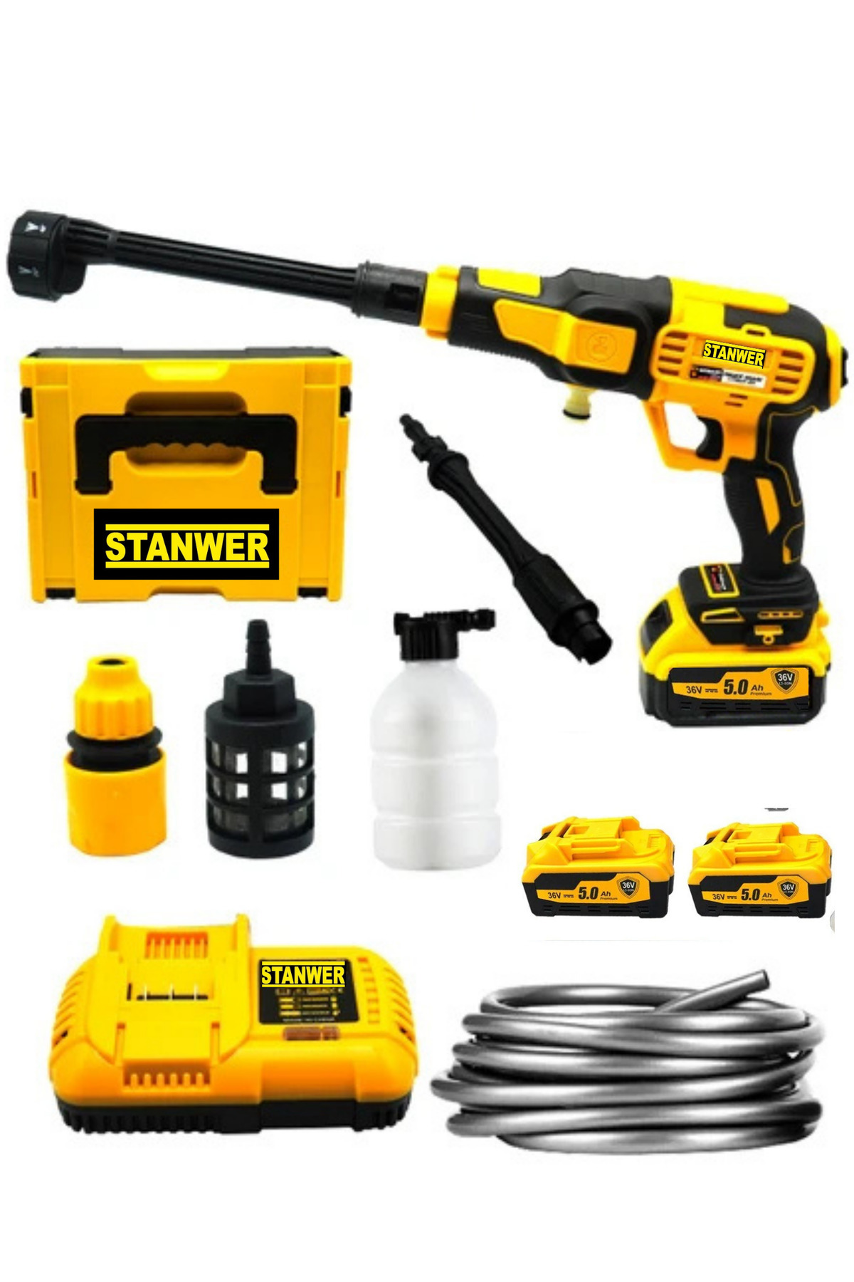 STANWER PRO AKÜLÜ BASINÇLI YIKMAMA MAKİNESİ ARAÇ YIKAMA MAKİNESİ