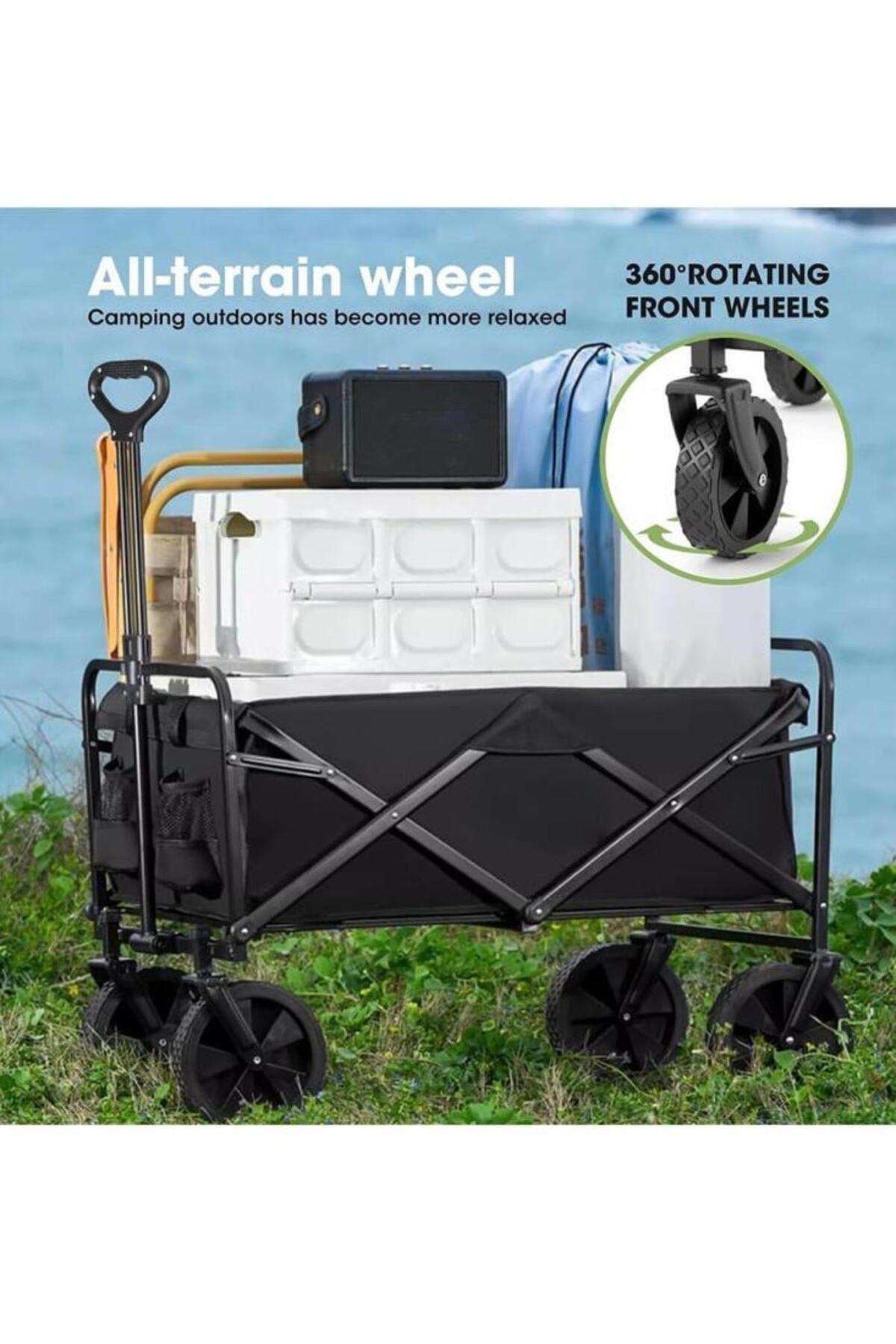 عربة رحلات قابلة للطي مقاس 70x40 سم وسط لون بيج