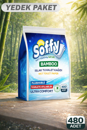 Soffy Yedek Islak Tuvalet Paketi Tuvalete Atılabilen Flushable 480'Adetli
