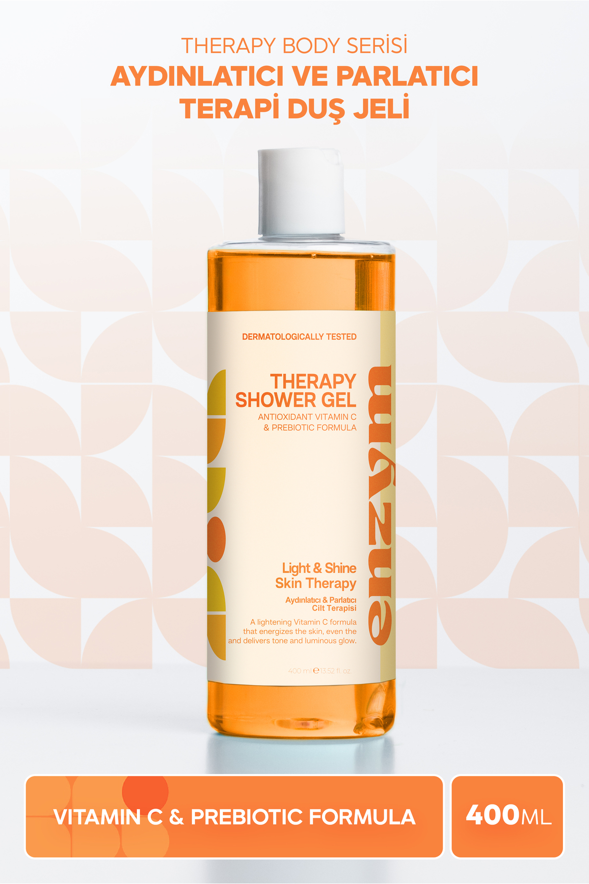 ENZYM COSMETICS Aydınlatıcı ve Parlatıcı Vitamin C duş jeli 400 ml (prebiotic formula)