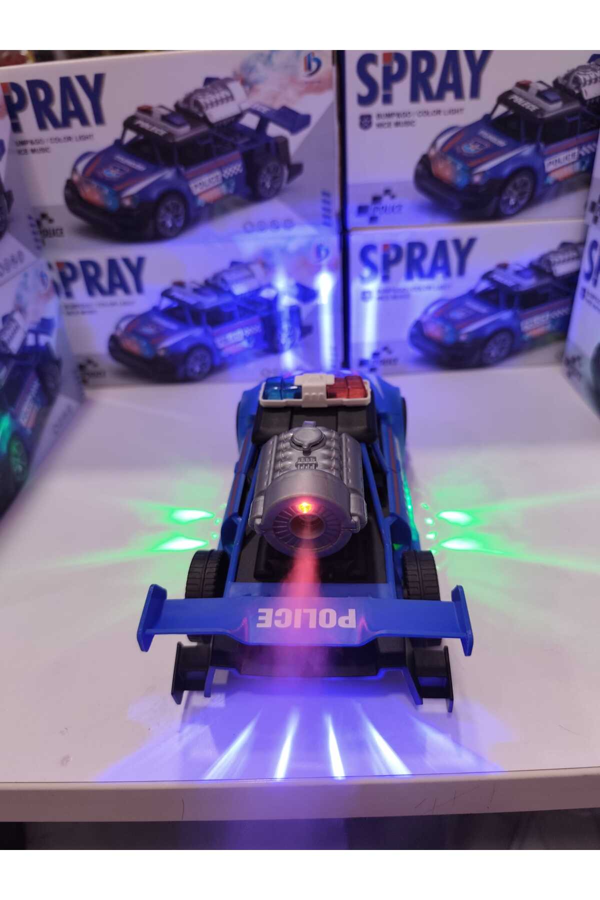 Boratila Toys 20 Cm Işıklı Müzikli BUHARLI Çarp Dön Polis Arabası Mavi fotoğrafı 4 (önizleme)