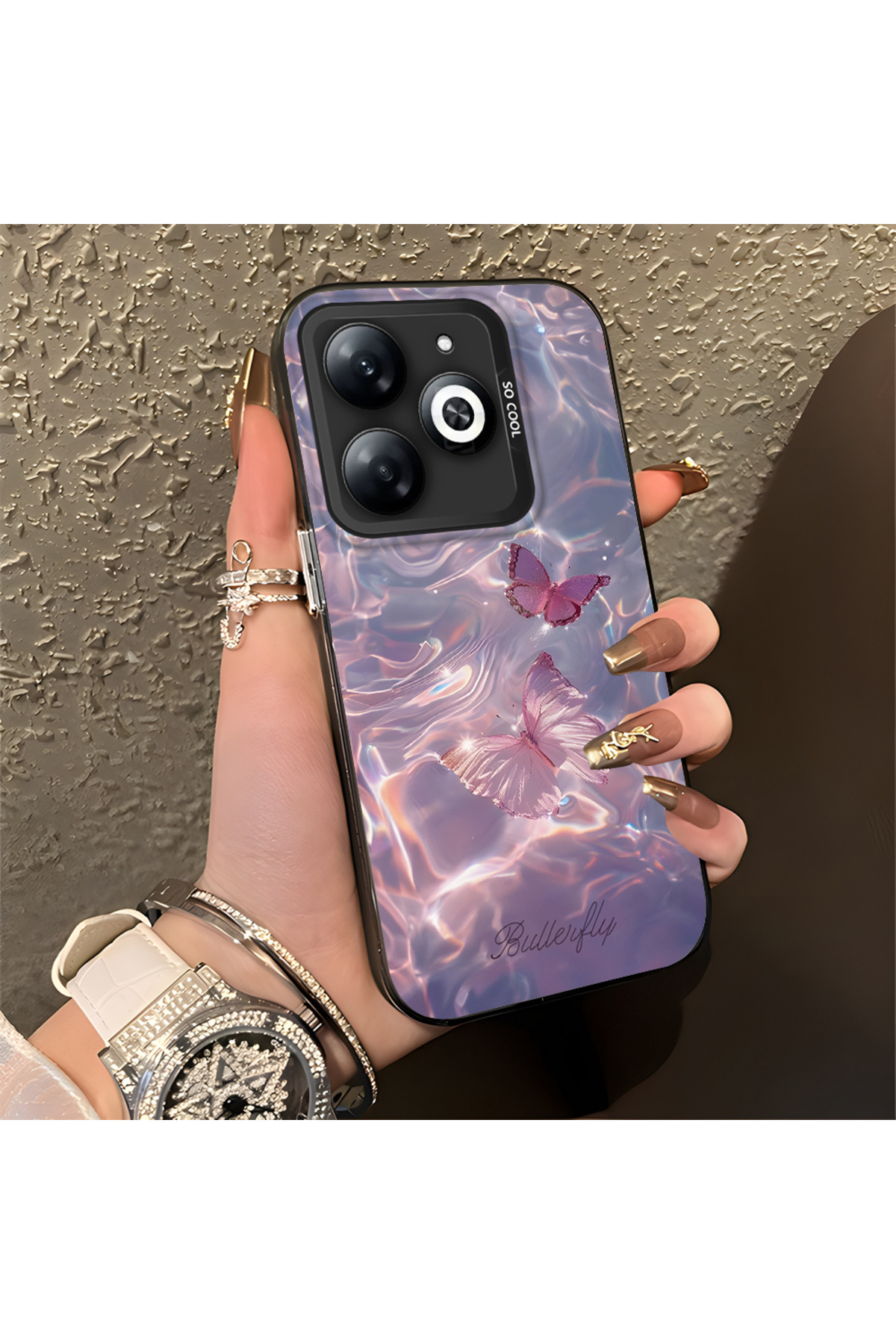 Infinix Hot 40i Compatible Case Hard shell Anti Fall Phone Case Light-shade