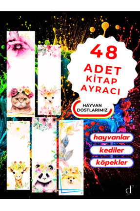 darkfikir 48'li Kitap Ayracı Seti - Hayvan Dostlarımız