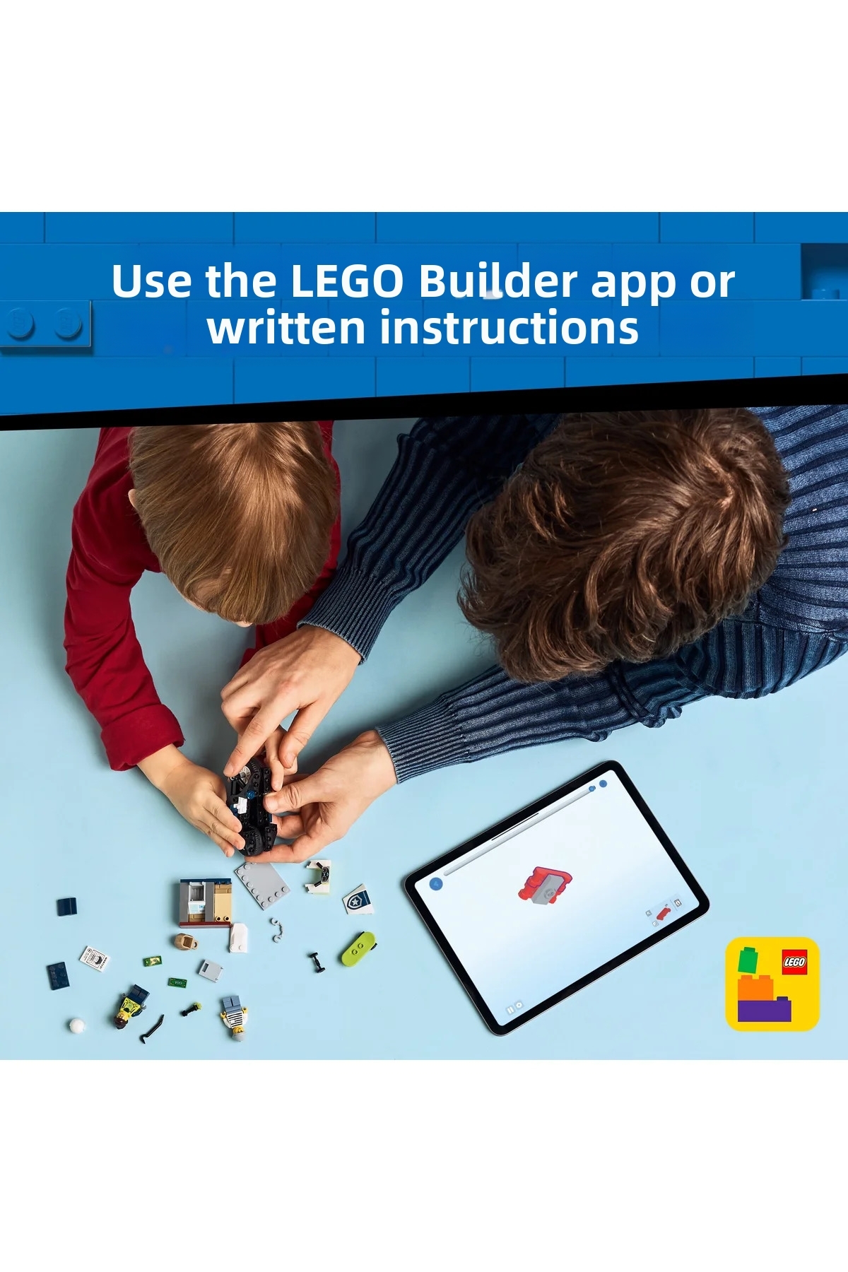 تعقیب با موتور پلیس شهری ® 60455 – مجموعه ساختنی اسباببازی خلاقانه برای کودکان ۴+ (۶۵ قطعه)