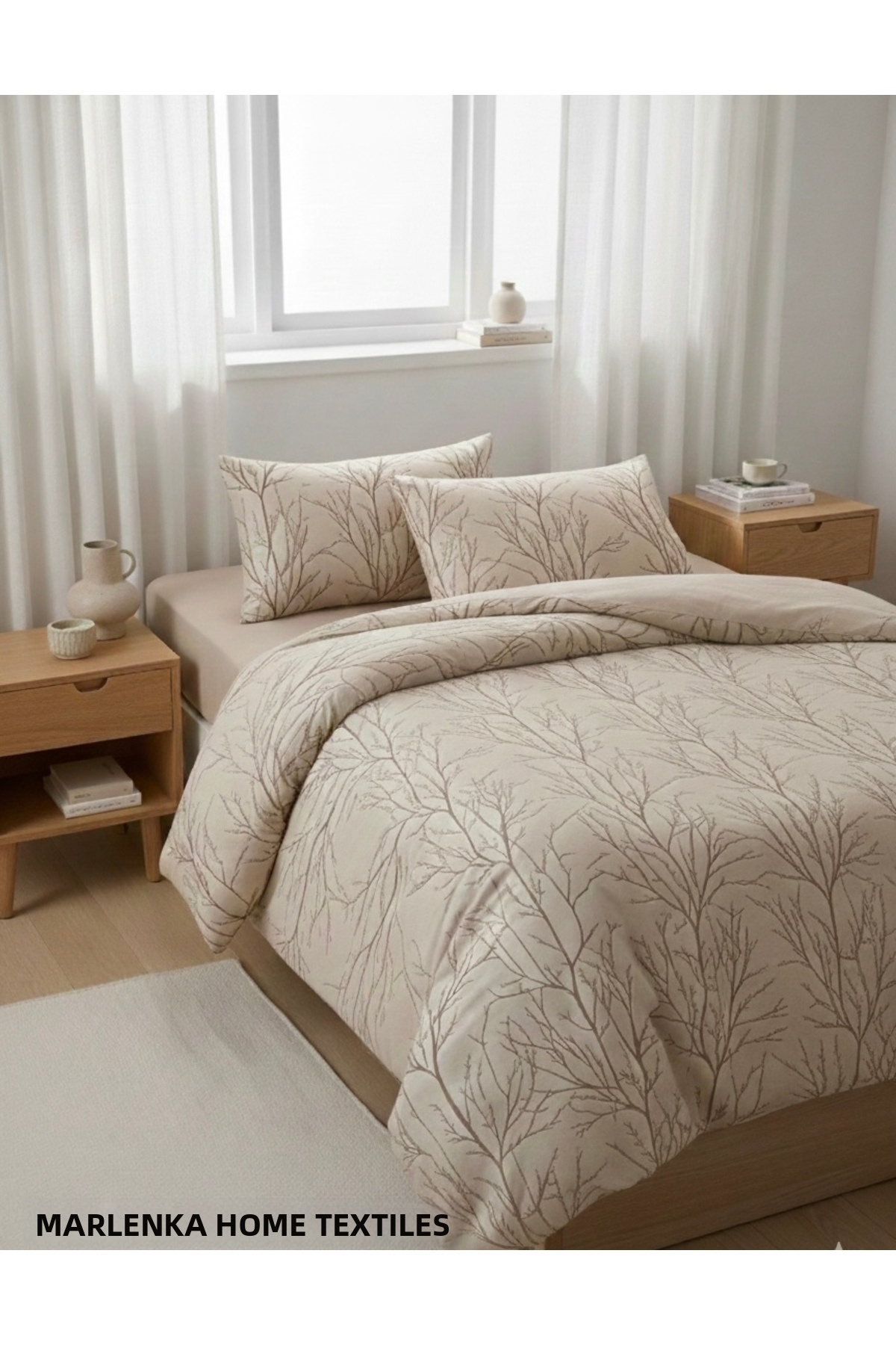 Marlenka Home Tex ΣΕΤ ΠΑΠΛΩΜΑΤΑ ΜΕ ΣΧΕΔΙΟ ΚΑΤΑΚΛΗΜΑΤΟΣ ΔΕΝΤΡΟΥ