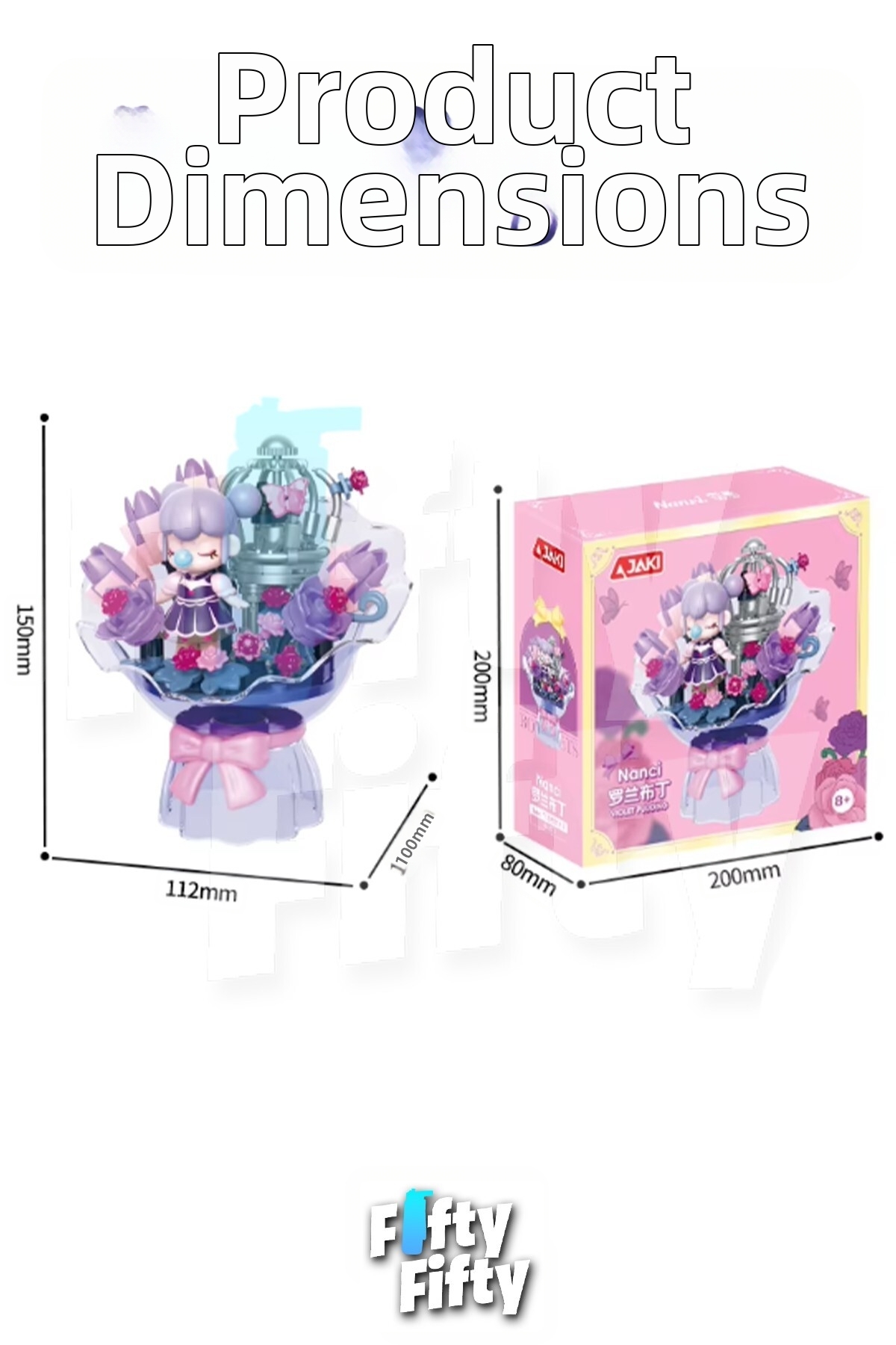 مجموعه جکی نانسی، دسته‌گل اسباب‌بازی ساختنی ۱۶۱ قطعه‌ای – Ffhk123