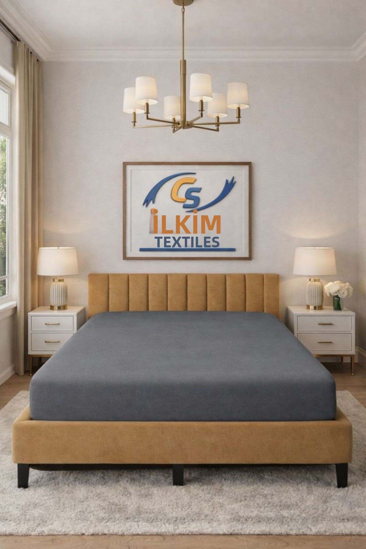 cs ilkim cs FIRSTIM Cearşaf de pat din bumbac elastic pieptănat 160x200 - cea...