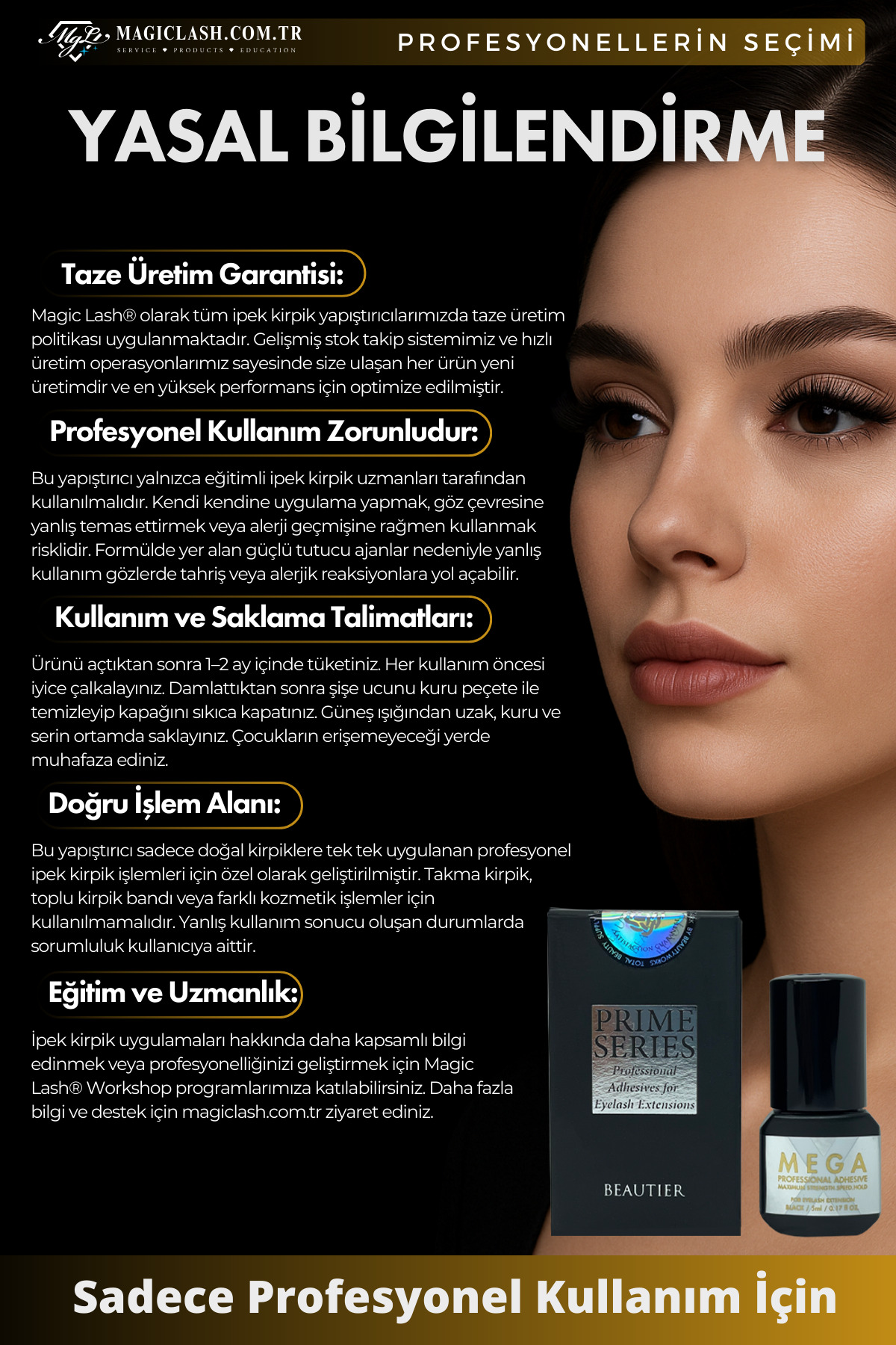 MEGA X Yüksek Elastikiyetli İpek Kirpik Yapıştırıcı – Profesyonel Kullanım — KYBMX-2020 — تصویر 3 از 7