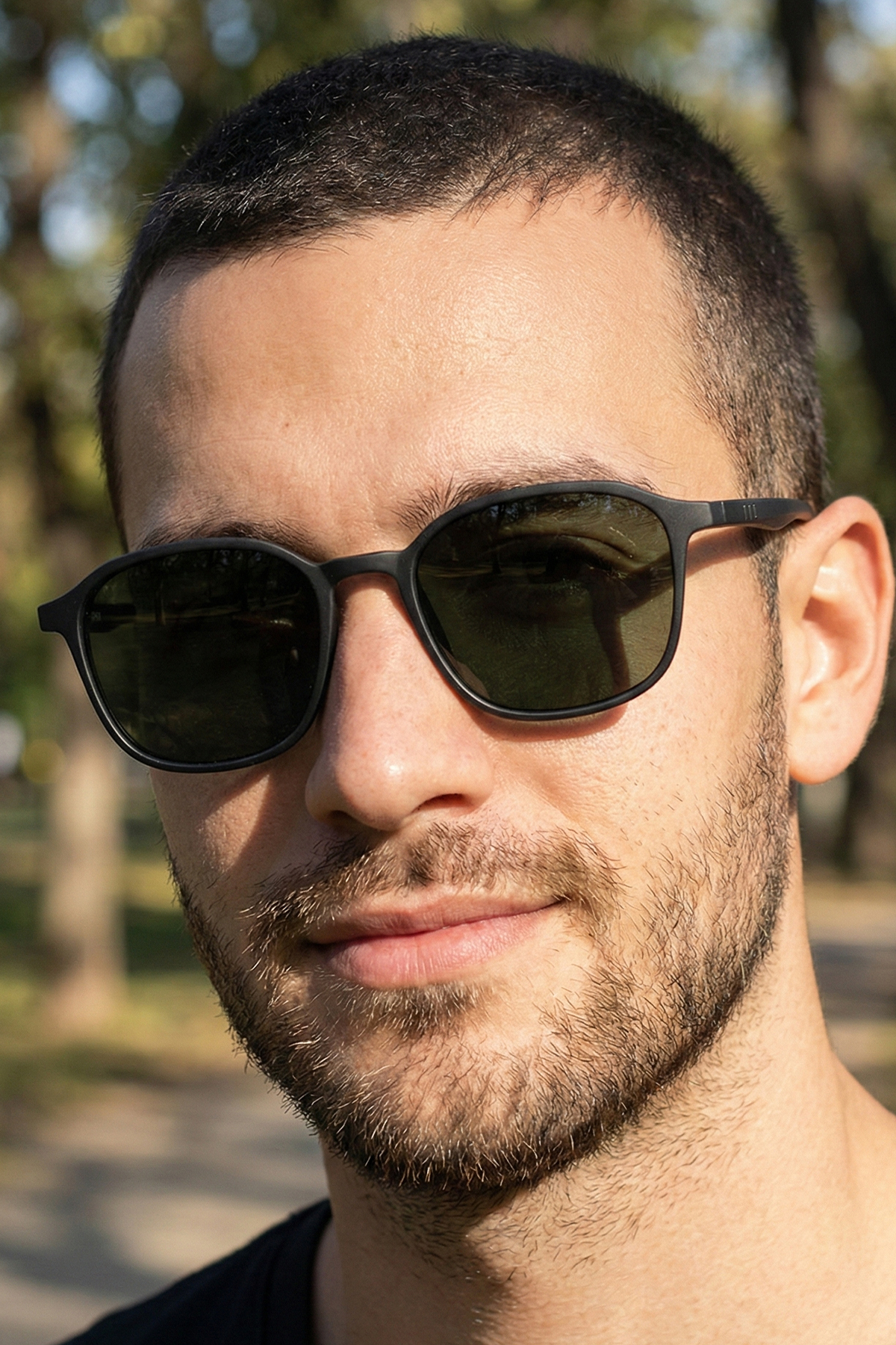 sun  sun factory UV400 Polarize Unisex Mat Siyah Renk Güneş Gözlüğü