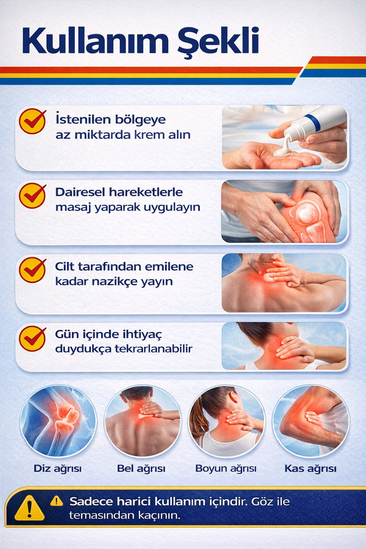 Masaj Kremi, 60 g - Bel, Boyun ve Eklem Kas İçin Ferahlatıcı ve Rahatlatıcı Balm — 8 — تصویر 6 از 6