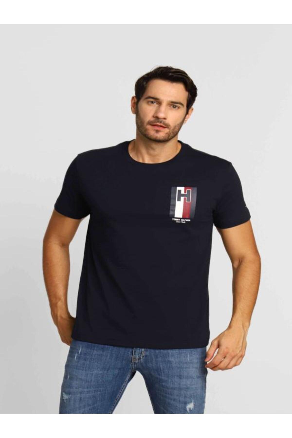تامی هیلفیگر تی شرت مردانه طرح H-EMBLEM کد 1001