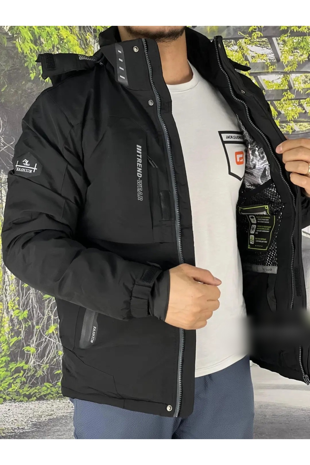çaymekani Fashion Erkek Goratex Termal Mont -30C Soğuğa Meydan Okur ithal — مشکی dhjdns