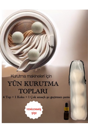 Glow Design Yün kurutma topu 4lü Kokulu
