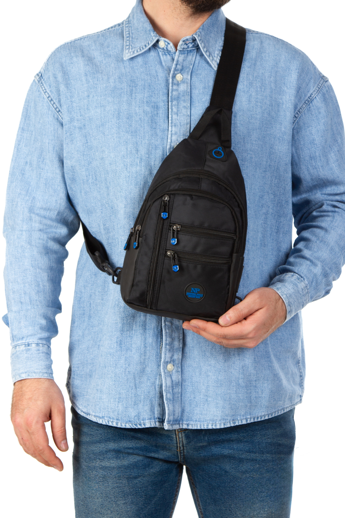 Newish Polo Unisex Su Geçirmez Kulaklık Usb Çıkışlı Çapraz Askılı Çanta Bel Omuz Ve Göğüs Çanta Günlük Bodybag görsel 6
