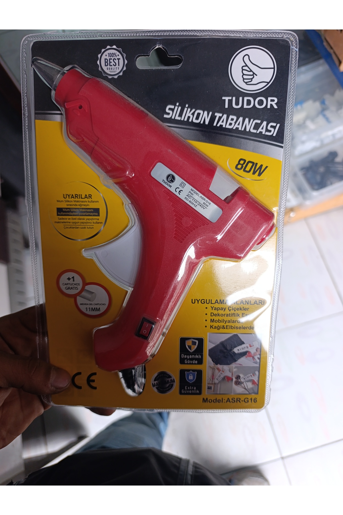 TUDOR Silikon Tabancası 80 Watt silikon tabancasi kalın silikon için