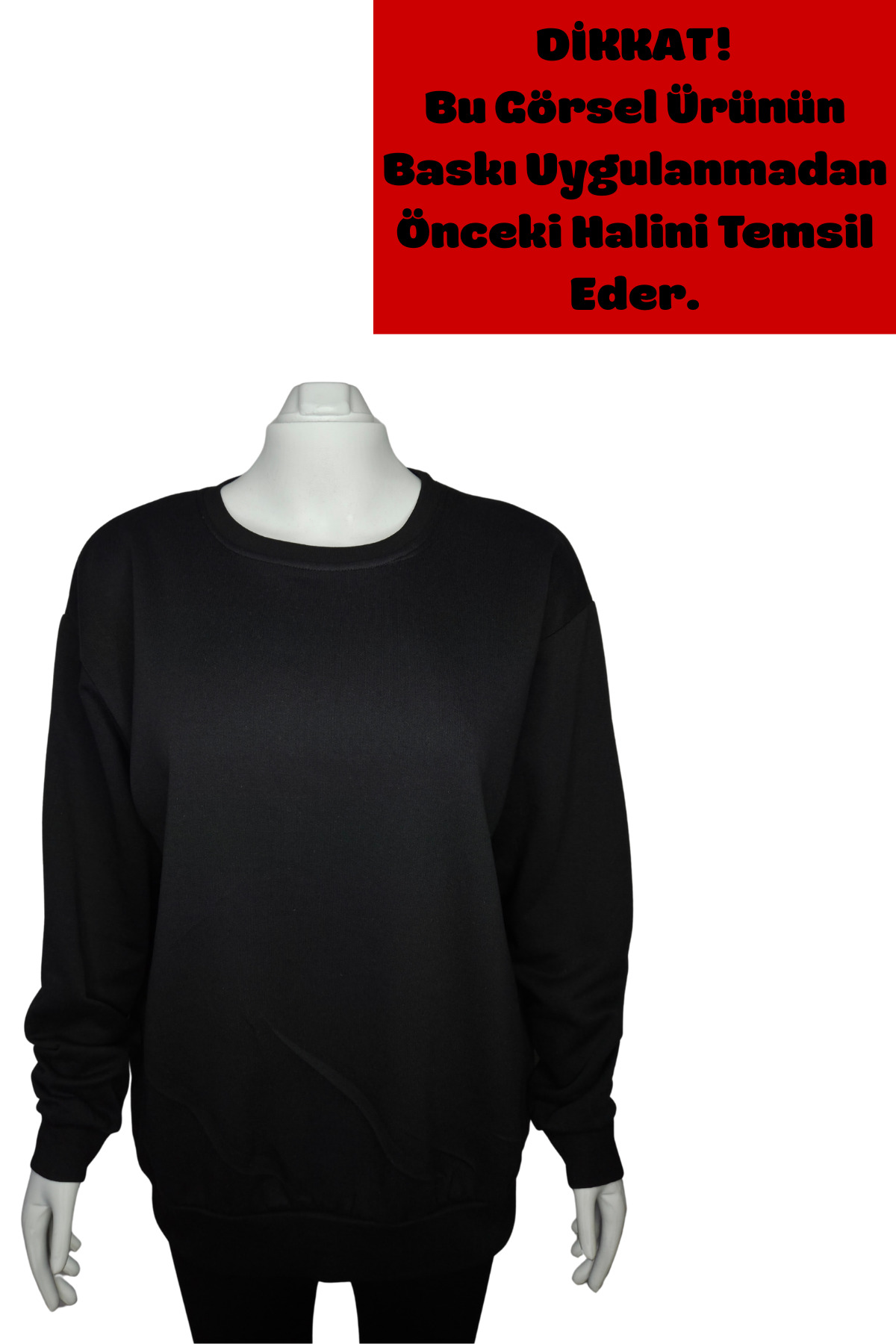 UNCİA OUTDOORS vengeance never baskılı oversize unisex bisiklet yaka sweatşhirt görsel 4
