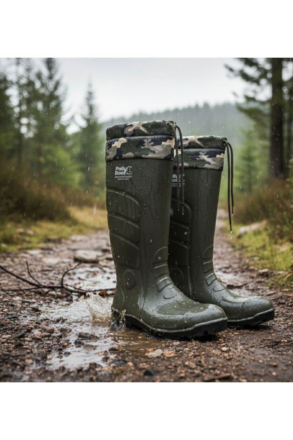 Polly Boot  Erkek Haki Galaxy Vega O4 (KORUMASIZ)uzun Boğazlı Çizme - Görsel 5
