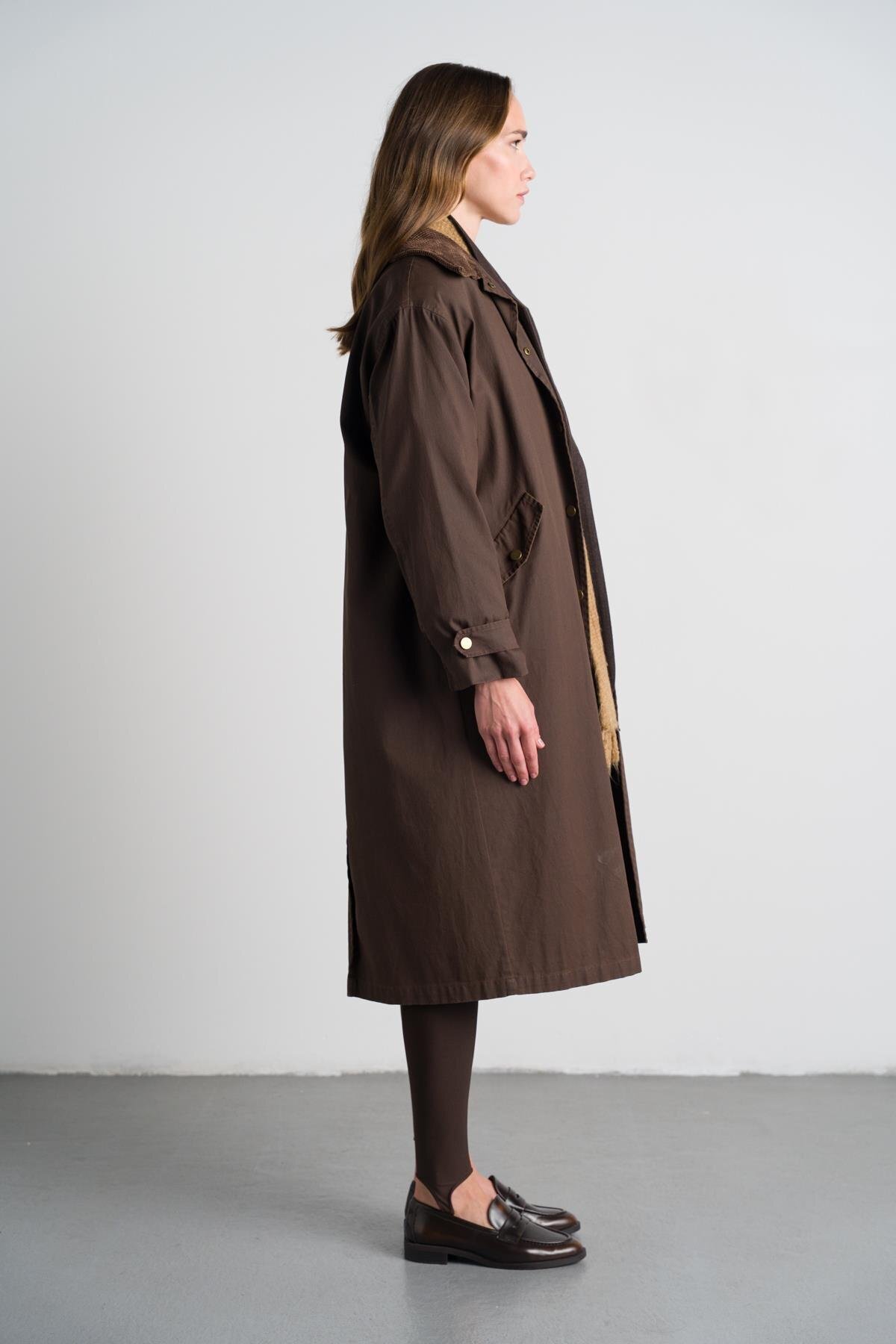 Nauve Prive  Mum Görünümlü Uzun Parka - Görsel 5